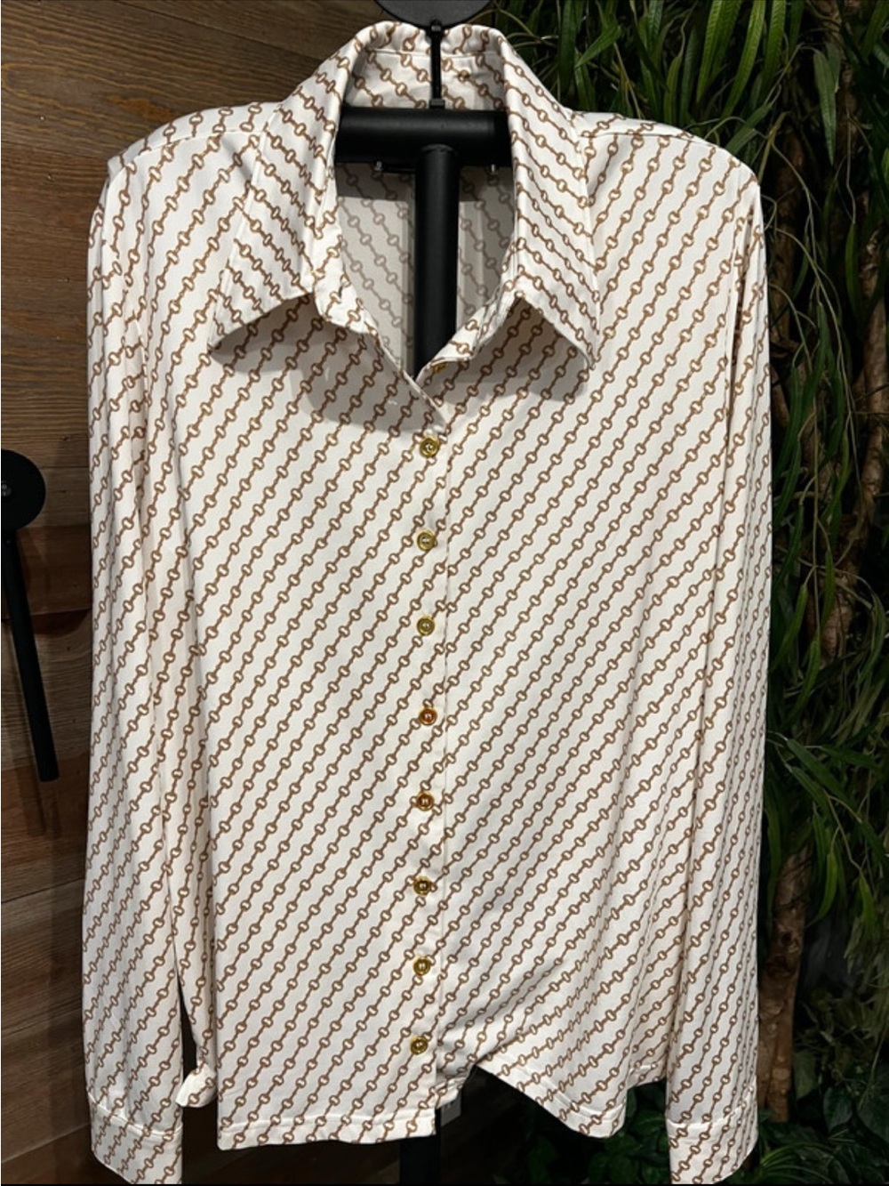 Diane Gilman knit blouse. L